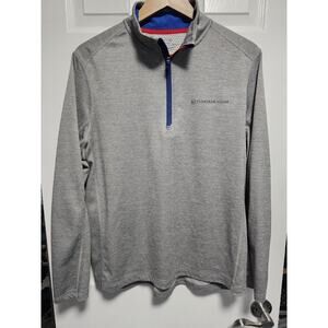 Vineyard Vines Pullover Mens Large Gray Quarter Zip Performance Shirt Golf